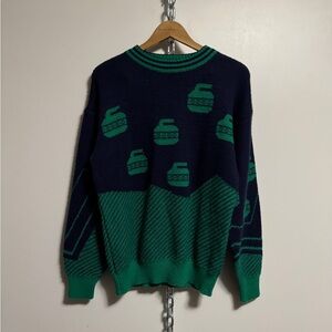Vintage 1990s Curling Knit Sweater Size Medium